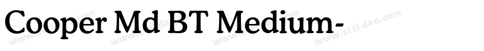 Cooper Md BT Medium字体转换